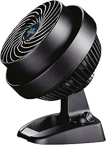 Vornado 530 Compact Air Circulator Fan, 3-Speed Manual Control, Adjustable Tilt, Whole Room Cooling, Black Floor Fan for Bedroom and Office, Vortex Action, 65 ft Range