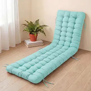 Wenqik Long Floor Cushion Large Floor Cushion with Brushed Cotton 74.8 x 27.5 x 3.15 in Jumbo Lounger Pillow for Outdoor Indoor Bay Window Meditation Yoga Reading Sleeping (Cyan)