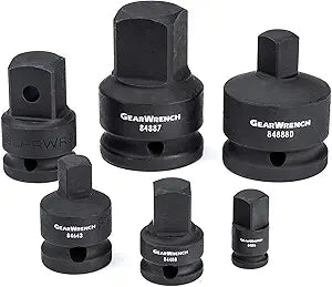 GEARWRENCH 6 Piece 1/4", 3/8", 1/2", 3/4" Drive Impact Adapter Set | 84928A-07