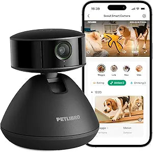PETLIBRO AI Pet Camera Indoor with Phone App, 360 Auto Tracking Dog Camera Multi-Pet Recognition & AI Day Summary, 1080p Cat Camera Night Vision, 2-Way Talk WiFi Cam Pet with 2.4G/5G