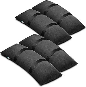 Rhino BaseMate Umbrella Base Weights 4-Pack  Fillable Sand Bags for Umbrella Base & Patio Stand | Durable Weatherproof Sandbag Weights for Outdoor Umbrellas, Arched Design, Holds Up to 49 lbs Each