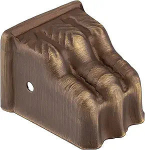 Small Stamped Antique Brass Furniture Leg Claw Feet | Toe Cap to Protect Feet of Table, Dresser, Sofa | Antique Furniture Reproduction Hardware | UA-375-TCAB (4)