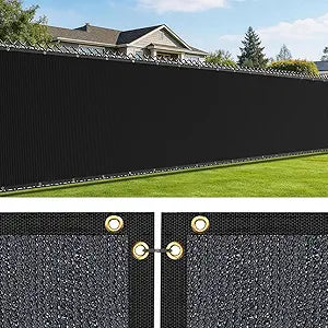 Keten 6X50FT Privacy Screen Fence, 170 GSM Heavy Duty Fencing Shade Cover with Brass Grommets, 90% Blockage Fence for Garden Yard Backyard