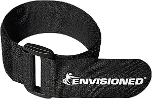 ENVISIONED Reusable Cinch Straps 2" x 40" - 6 Pack, Multipurpose Strong Gripping, Quality Hook and Loop Securing Straps (Black)