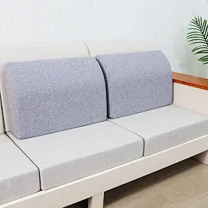 2PCS Sofa Couch Back Cushions, Backrest Support Pillow for Elderly,Extra Large Thick Lumbar Support Pillow for Home (6x24x13.2 in, Linen, Medium Grey)