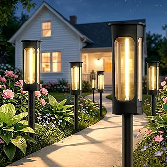 2026 Solar Lights Outdoor6Pack Solar Pathway Lights Auto On/Off Waterproof Garden Landscape Lighting for Path, Yard, Walkway, Driveway Decor (Warm White)
