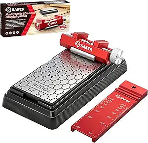 Saker Chisel Sharpening Jig,Precision Woodworking Tool for Chisel Sharpening, Plane Blade Restoration, and Sharpening Stone Flattening,Complete Sharpening System for Hand Tools