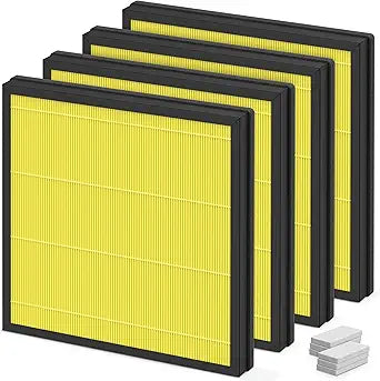 HAP605 Pet Care Replacement Filters for XenonLab/FreAire HAP605 HAP607 Air Purifi-er, 3-in-1 HAP607 Filter with Extra 6pcs Aroma Pads, 4 Packs Pet Care Filters