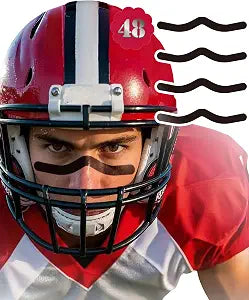 48 Pairs Eye Black Stickers, Breathable Sports Eye Strips Baseball Football Softball Face Eyeblack Stickers for Party Game Sport Supplies, Baseball Mom Accessories (W, 48 Pairs)