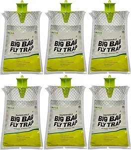 RESCUE! Big Bag Fly Trap  Disposable, Outdoor Use - 6 Traps
