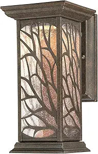 Westinghouse Lighting 6312000 Glenwillow One-Light LED, Victorian Bronze Finish with Clear Seeded Glass Outdoor Wall Fixture, 1 Pack