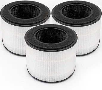 H02 Replacement Filters Compatible with TechCare TC-6020B & HIMOX H02 Air Purifiers, 4-Stage Activated Carbon Filtration, 3-Pack