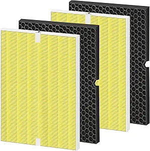 116131 Replacement Filter I for Winix C555 5500-2 Am80 Plasmawave Air Purifier True HEPA Carbon Filter,2 Set