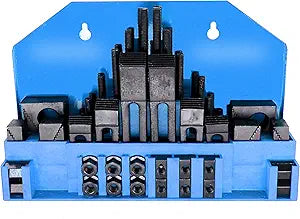 HFS (R) Hold Down Clamp Clamping Set Kit for Bridgeport Mill (1/2'' Slot 3/8'' Stud) - Durable Tool Steel, Easy Installation, Wide Application