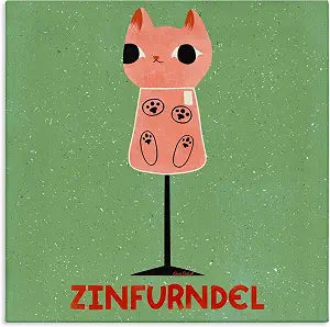 Stupell Industries Funny Cat Wine Kitchen, 17 x 17 Inch Canvas Wall Art