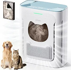 uahpet Pet Air Purifier, H13 HEPA Filter for Pet Hair, Dander & Odors, 2100 Sq Ft Coverage, Plug & Play No WiFi Required, Clog-Resistant Intake, Washable Pre Filter, Quiet 25dB