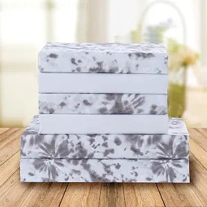 Elegant Comfort Luxury Soft Bed Sheets Tie Dye Pattern 1500 Thread Count Percale Egyptian Quality Microfiber Softness Wrinkle and Fade Resistant (4-Piece) Bedding Set, Twin, Tie Dye Gray