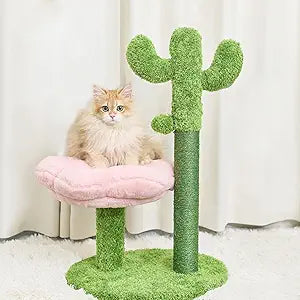 Cat Scratching Post, Cat Scratcher Kitten Scratch PostSisal Rope for Indoor Cats, Claw Scratcher for Indoor Cats and Kittens (Cactus)