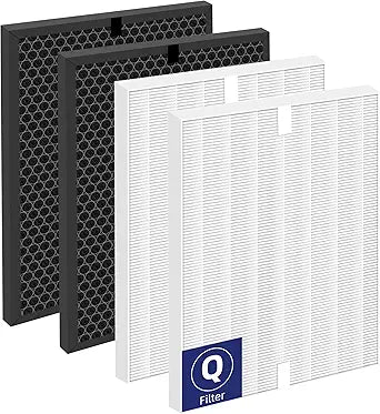 Filter Q Γ1712-0123-00 Replacement For Winix 5510 5520 PlasmaWave Air Purifier filter, Pack Includes: 2 True HEPA Filter + 2 Activated Carbon Filter by APPLIANCEMATES