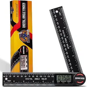 Digital Angle Finder Protractor, Angle Measuring Tool for Woodworking/Carpenter/Construction/Handmade MeasurementAngle Finder Ruler with 7inch/200mm(2 Batteries Included) (Enhanced ABS)
