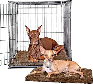 Soggy Doggy Crate Mate Dog Bed - Microfiber Chenille Mat, Travel Bed for Dog - Ultra-Absorbent Kennel Plush Pad (Chocolate Brown, Medium 20 x 30)