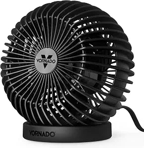 Vornado SPHERE Personal Adjustable Fan, Quiet Operation, Targeted Cooling Airflow, 2 Speed Settings, Manual Control, Detachable Base, Fan for Desktop, Nightstand, and Office, Black
