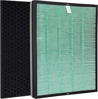 Fette Filter - Air Purifier Replacement Set Compatible with BioGS 2.0 Filter Kit for Model SPA-550A and SPA-625A Contains 1 Hepa Filter & 1 Carbon Filter