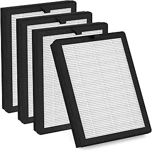 4 Packs ClearAir-A5 Replacement Filter Compatible with Vewior ClearAir-A5 A5 Air Cleaner Purifier, 3-in-1 Filter of Premium Filters, Activated Carbon Filters and Nylon Pre-Filter