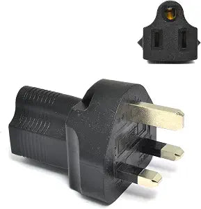 Ceptics UK, UAE, Hong Kong BS-1363 Travel Power Plug Adapter Accepts NEMA 5-15R - ETL Certified - Industrial Grade (IG-7)
