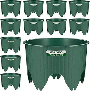 7 inch Planting Grow Rings, 12 PCS Plant Rings for Outdoor Plants, Perfect for Deep Root Watering Veggies Herbs and Flowers