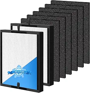 45i Replacement Filter for Alen Breathesmart Flex Bh400 45i Air Purifier H13 Grade True HEPA Fresh Filter B4-Pure / Fl40, 2 He-pa+6 Carbon Filter