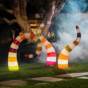 FUNBOY Giant Inflatable Light-Up Yard Snake Scary Halloween Dcor, Indoor/Outdoor, (3 Pack)
