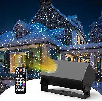 AIRIVO Outdoor Laser Lights Projector, 5 Color Motion Firefly Lights Star Show Projection Light, Christmas Projector Light with Remote Control for Holidays Halloween Decoration Home, Garden, Patio