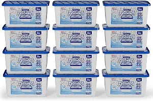W&E Choice Moisture Absorbers, Portable Humidity Absorber Boxes for Your Bathroom, Closet & Car, Dehumidifier with Fragrance Free, 12 Pack