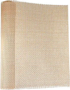 NAMAII 17" x9.8FT Plastic Rattan Cane Webbing, Woven Open Mesh Cane Net Roll for DIY Caning Furniture Decor Projects: Chair, Cabinet, Ceiling and Door (17x 118 in)