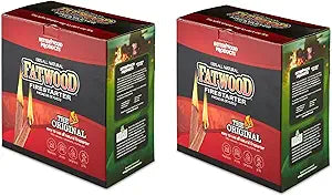 Betterwood 5lb Fatwood Natural Pine Firestarter (2 Pack) for Campfire, BBQ, or Pellet Stove; Non-Toxic and Water Resistant