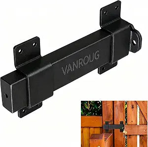 7.5" Heavy Duty Security Slide Latch Lock,with Padlock Hole Adjustable Gate Latch for Wooden Fences Barn Doors, Interior and Outdoor Door Latch,etc.