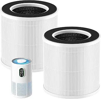 AP02 Replacement Filter Compatible with WESTHEY AP02 Air Purifier, 3-in-1 HEPA Filter Replacement with High-Efficiency Activated Carbon for Dust, Pollen, Smoke & Pet Odors, 2 Pack