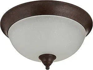 Kichler 8064TZ Dover Flush Mount 2-Light, Tannery Bronze