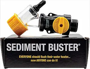 Sediment Buster - UL Verified V699054 Water Heater Tool - Flushes, Cleans, Drains, Breaks up Sediment Clogs from Electric or Gas Water Heaters Easy to Use