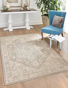 Unique Loom Whitney Collection Area Rug - Milano (2'x 3' 1" Rectangle, Cloud Gray/ Ivory)