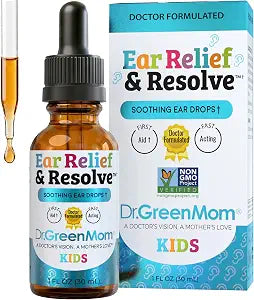 Dr. Green Mom Garlic Mullein Ear Drops + Arnica & Coptis ��� Baby, Kid, Adult