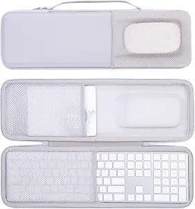 co2CREA Hard Case for Apple Magic Keyboard and Numeric Keypad + Mouse,White