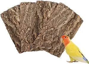 4 Pack Natural Cork Bark Bird Perch Stand, 15.7  11.8 inch Parrot Chewing Toys, Birdcage Background Decor Accessories, Bark Toy for Budgie Parakeet Cockatiel Lovebirds Conures Hamster Guinea Pig Rat