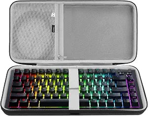 GEEKRIA 75% Keyboard Hard Shell Case, Compatible with Razer BlackWidow V4 75%, YUNZII B75 PRO, Keychron Q1 HE/Q1 Ultra, Aula S75 PRO Travel Carrying Bag for 84 Key Computer Keyboard (Slim)