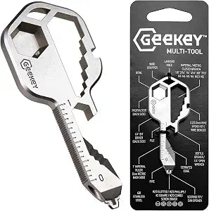 Geekey Keychain Multitool  Key Tool with 16+ Functions | Bottle Opener