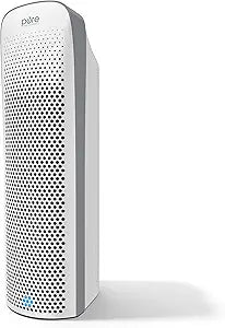Pure Enrichment PureZone Elite True HEPA Large Room Tower Air Purifier with Air Quality Monitor, 4 Stage Filtration and UV-C Light, Helps Destroy Bacteria, Smoke, Pollen & Dust (White)