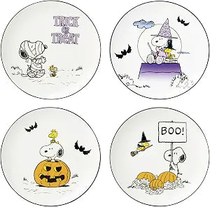 Lenox Great Pumpkin Halloween Accent Plates, Appetizer Plate Set for 4