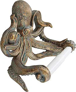 Old River Outdoors Decorative Swimming Octopus Toilet Paper Holder Bronze Finish