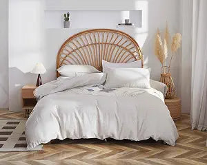 100% French Flax Linen Duvet Cover Set, Queen Size 90''x90'' 3 Pcs with 8 Corner Ties and Button Closure, Soft and Breathable for All Season (Natural Linen, Queen)